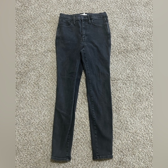 Madewell Women’s 10" High-Rise Skinny Jeans Black Size 28 Cotton Stretch Preppy - Picture 1 of 8